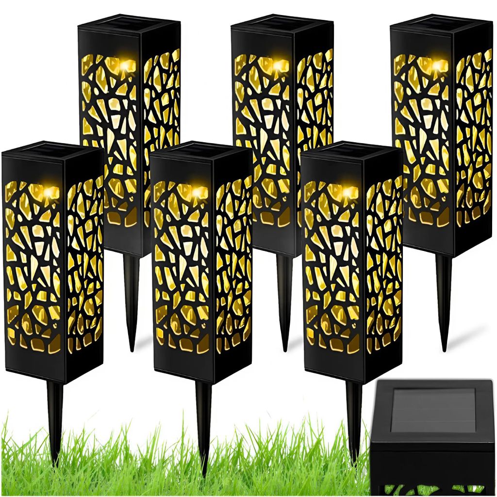 12 solárních zahradních LED lamp s dekorativním vzorem, Obrázek produktu 