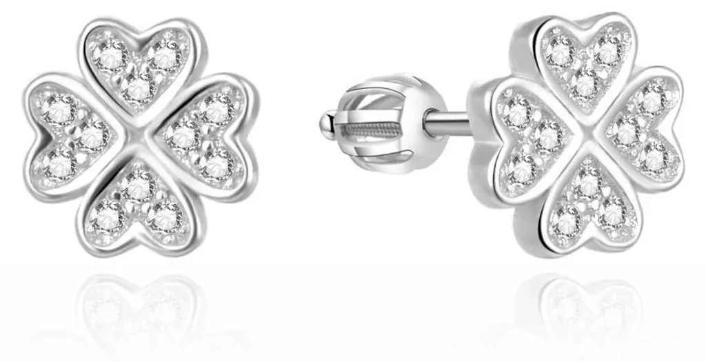 Boucles d'oreilles en argent Trèfle AGUP3541S - Idée Cadeau Femme Idéale