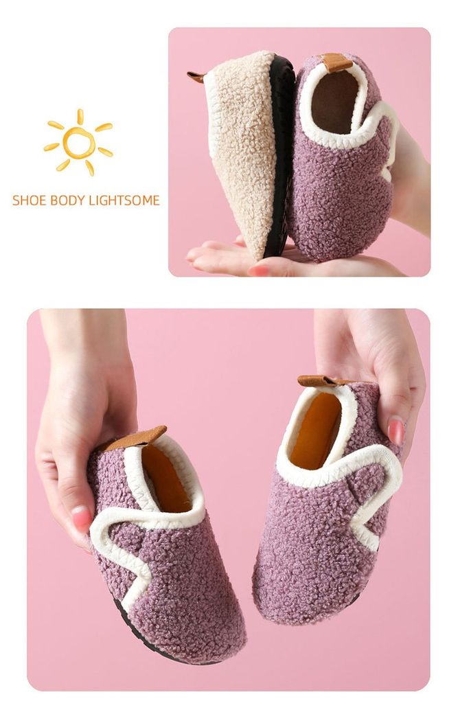 ASKSA Kinder Fleece Futter Hausschuhe Foam Pluesch Produktbild 2