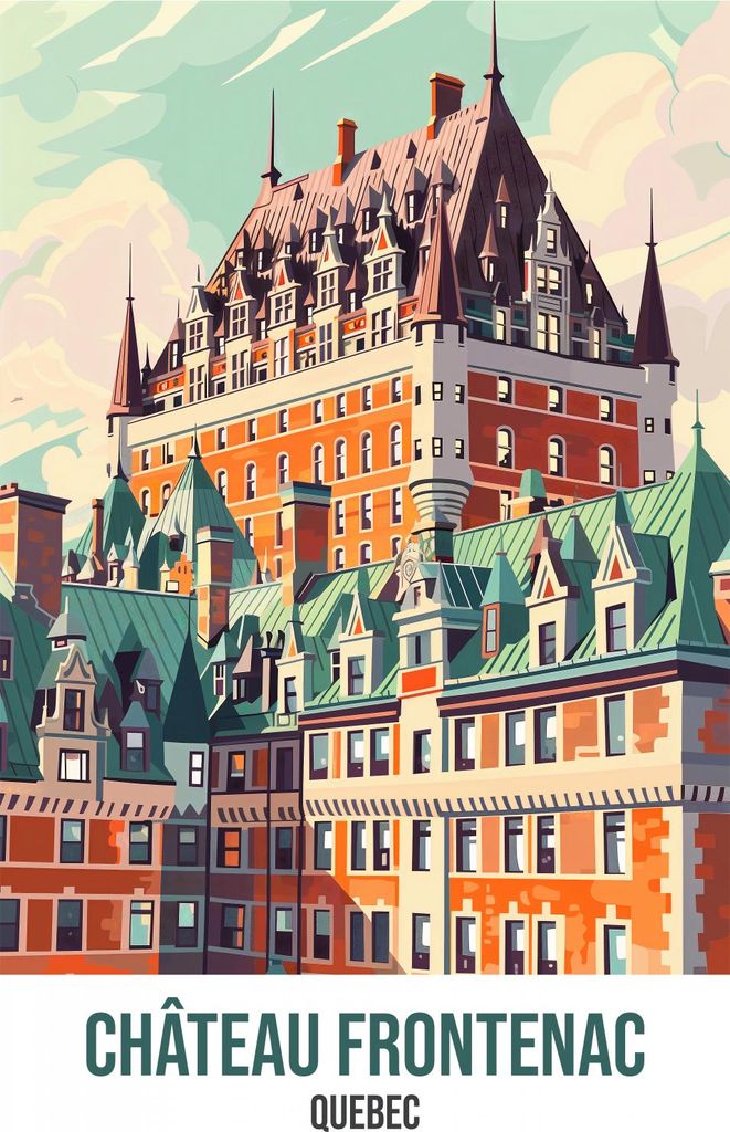 Plakat 50x70cm Château Frontenac