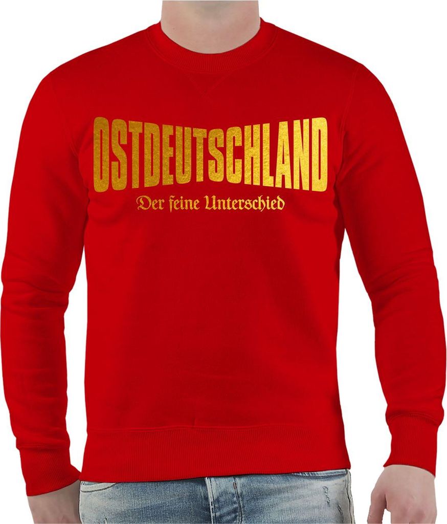 Herren Sweatshirt Ostdeutschland der feine Unterschied GOLD