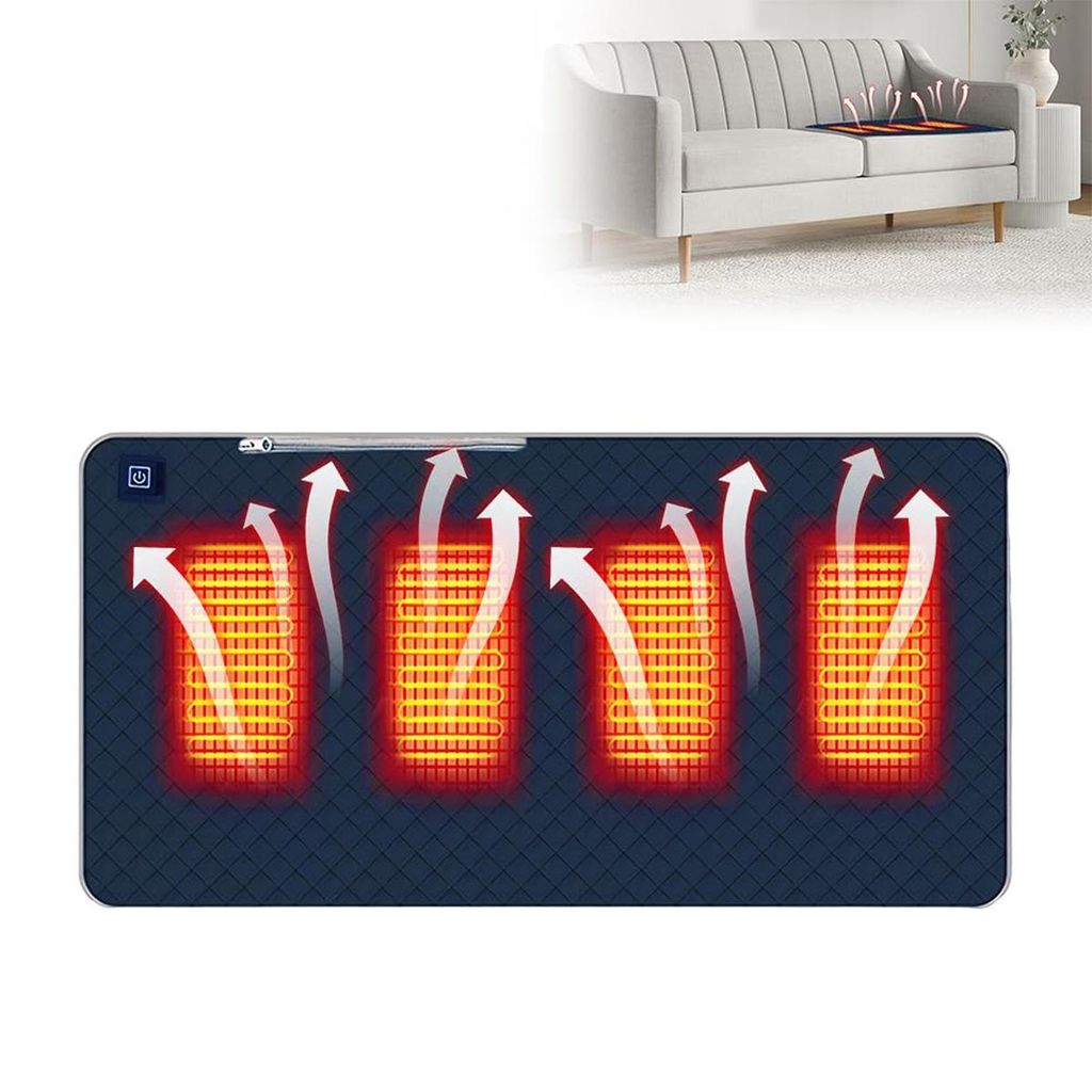 Elektrisches Heizkissen 45 x 90 cm, ultraweiches Wärmekissen mit 3 Heizstufen, tragbar, ideal für Campingstühle, Stadion & Outdoor