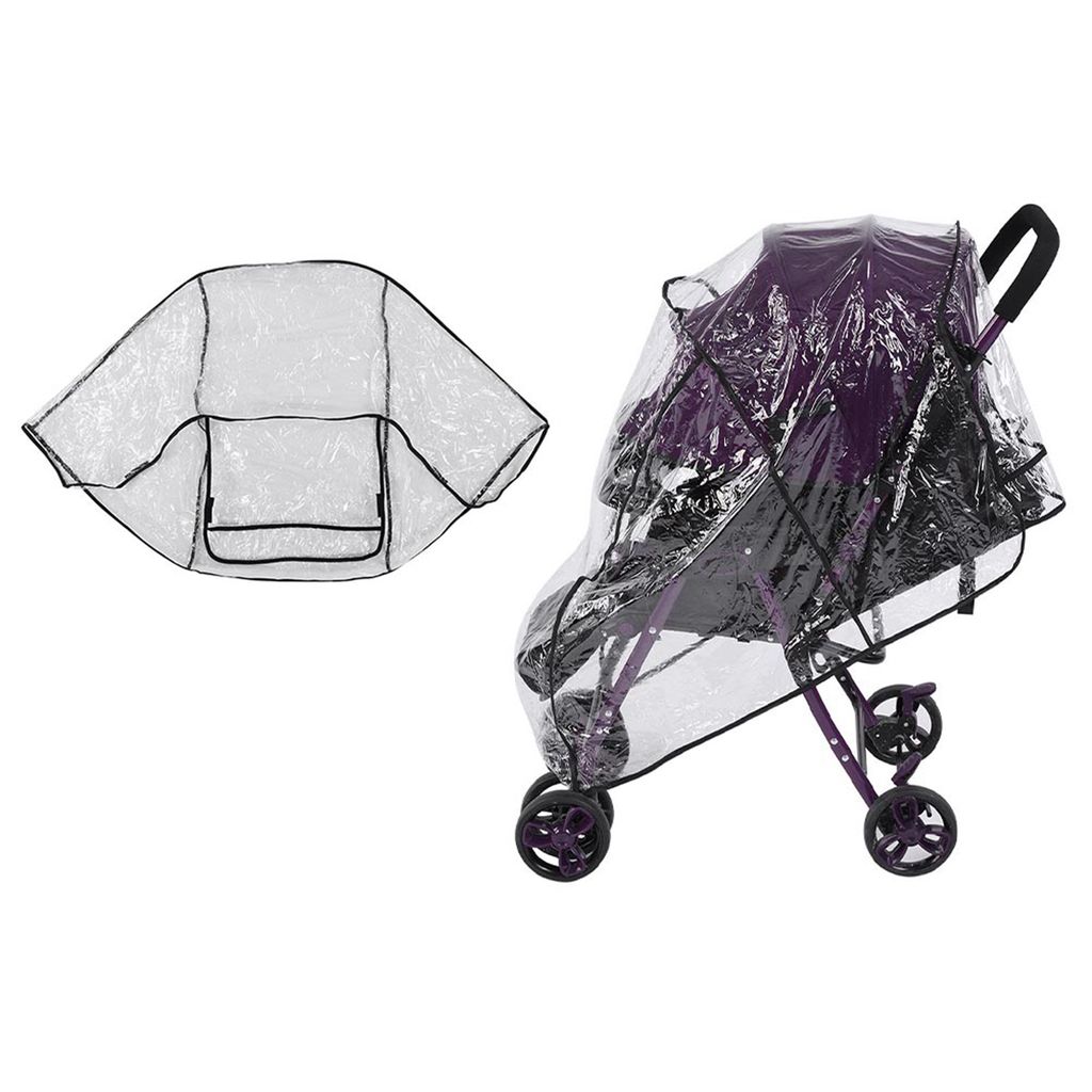 Winddichter Regenschutz für Kinderwagen, transparent, für Produktbild 