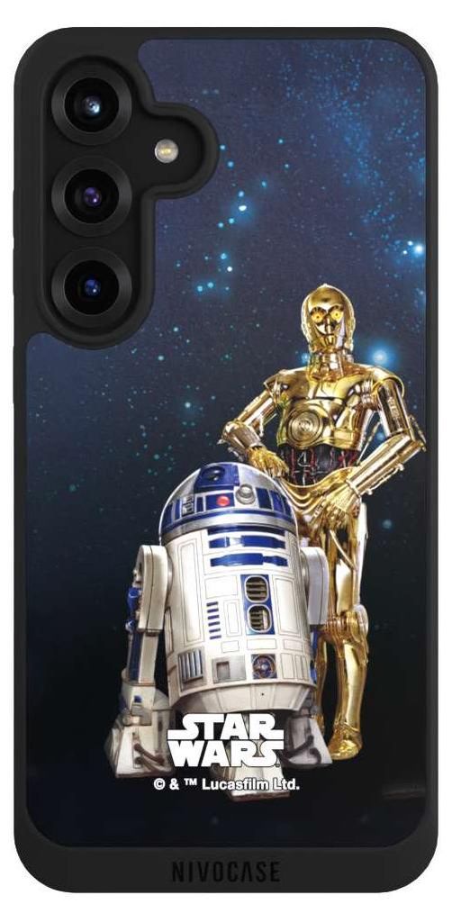 NIVOCASE Handyhülle für Samsung Galaxy S25+ Hülle NIVOpure Case Schwarz Star Wars Weltall R2D2