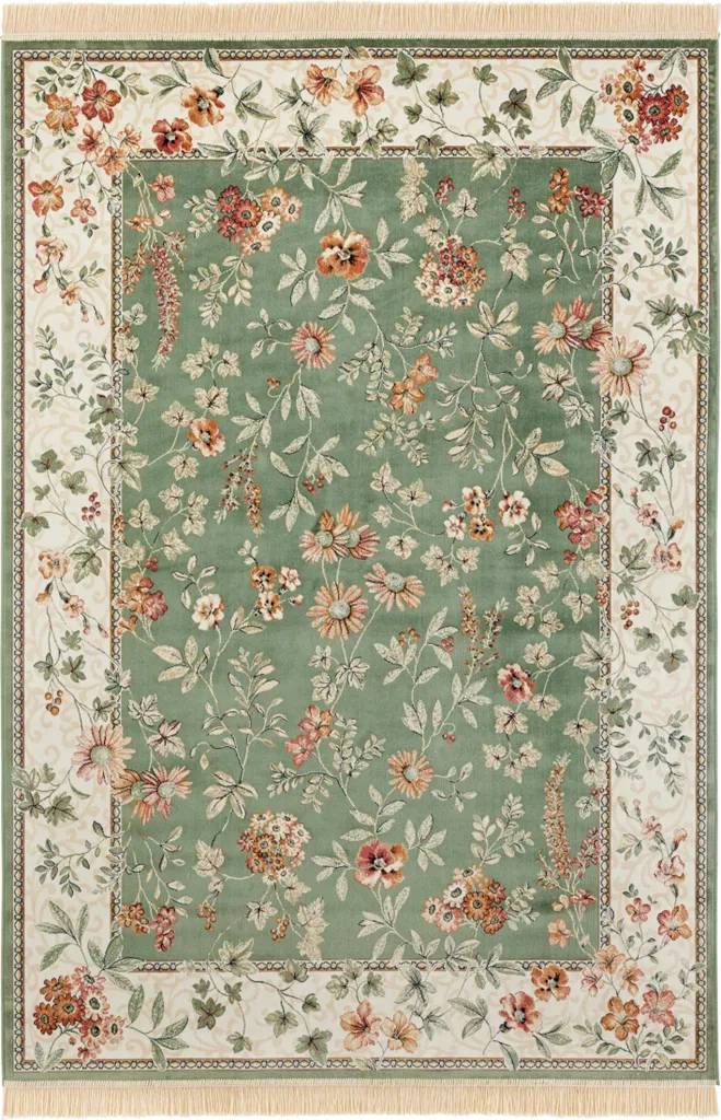Tapis Vert Naveh 135x195 cm - Texture Originale et Finition Premium