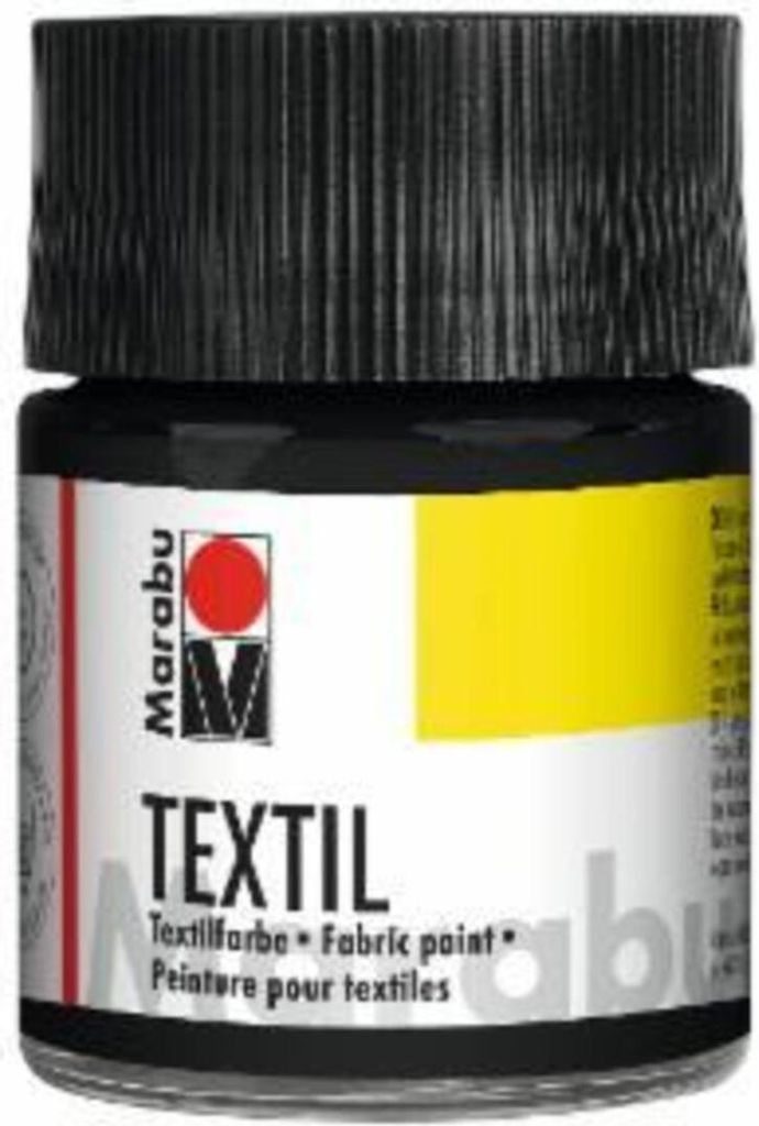 Textil - Schwarz 073 50 ml. Packung mit 6 Stück