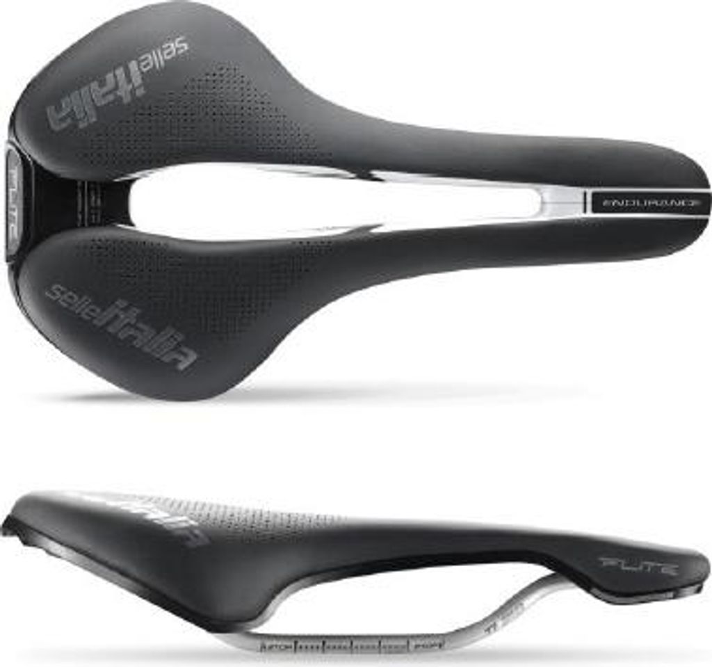 Selle Italia Flite Boost Endurance TI316 Superflow, Fahrradsattel, Straßenrennen, Unisex, Schwarz, Einfarbig, Flach