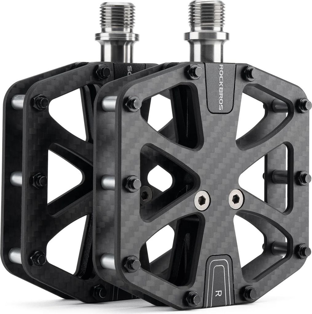 ROCKBROS 1 paire de pédales de vélo en fibre de carbone Image du produit 