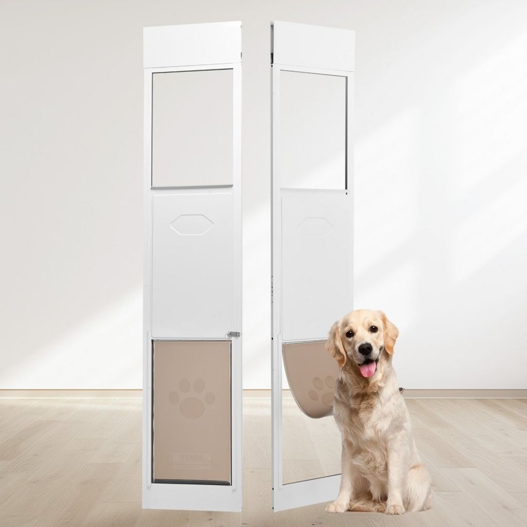 Verstellbare Hundetür Hundeklappe Schiebetür 1927-2049mm - XL Katzentür - Ideal für große Katzen und Hunde