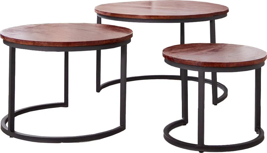 Table basse ronde bois de manguier : fini les meubles fragiles et complexes