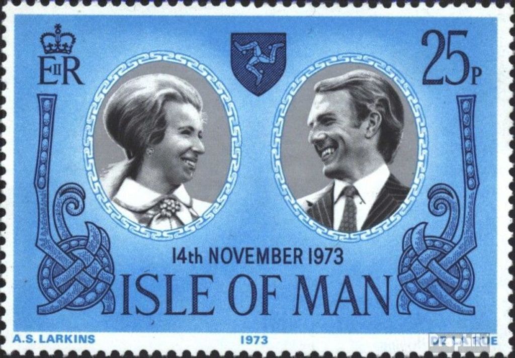 Briefmarken GB - Isle of Man 1973 Mi 35 (kompl.Ausg.) postfrisch Hochzeit
