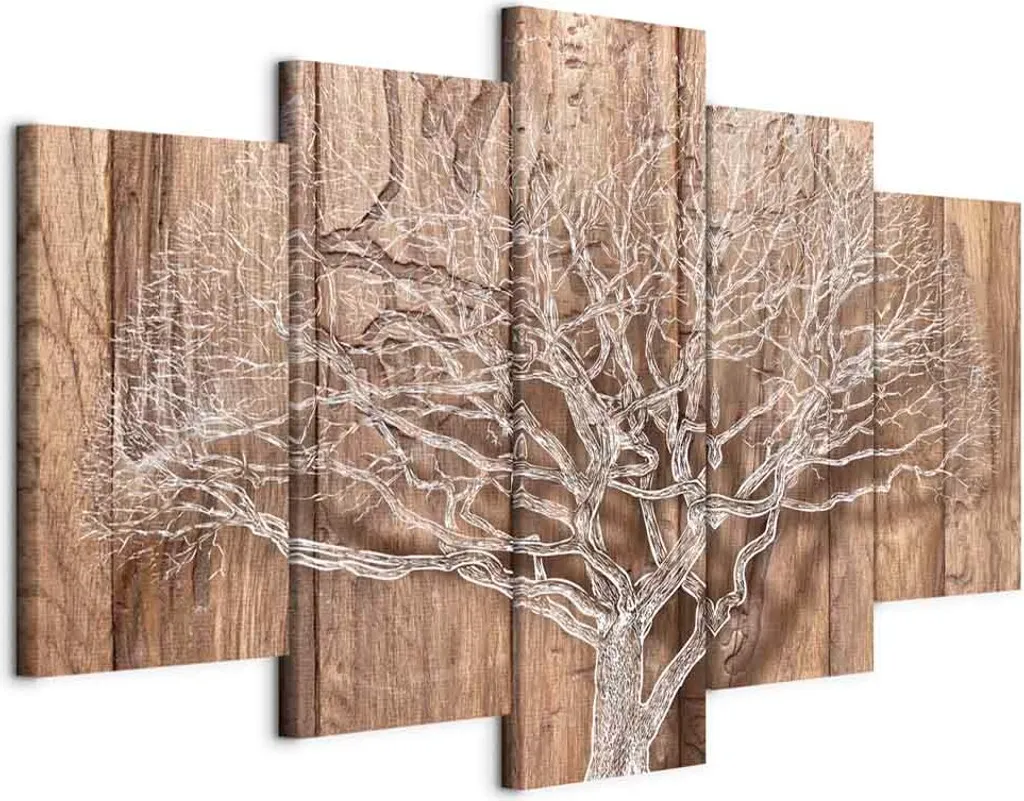 Decorazione Murale Tree Story 100x50 Foglie b-C-0046-b-o - Design Moderno