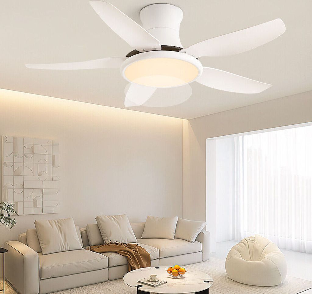 SX013-120 Biely stropný ventilátor s LED osvetlením s Obrázok produktu 