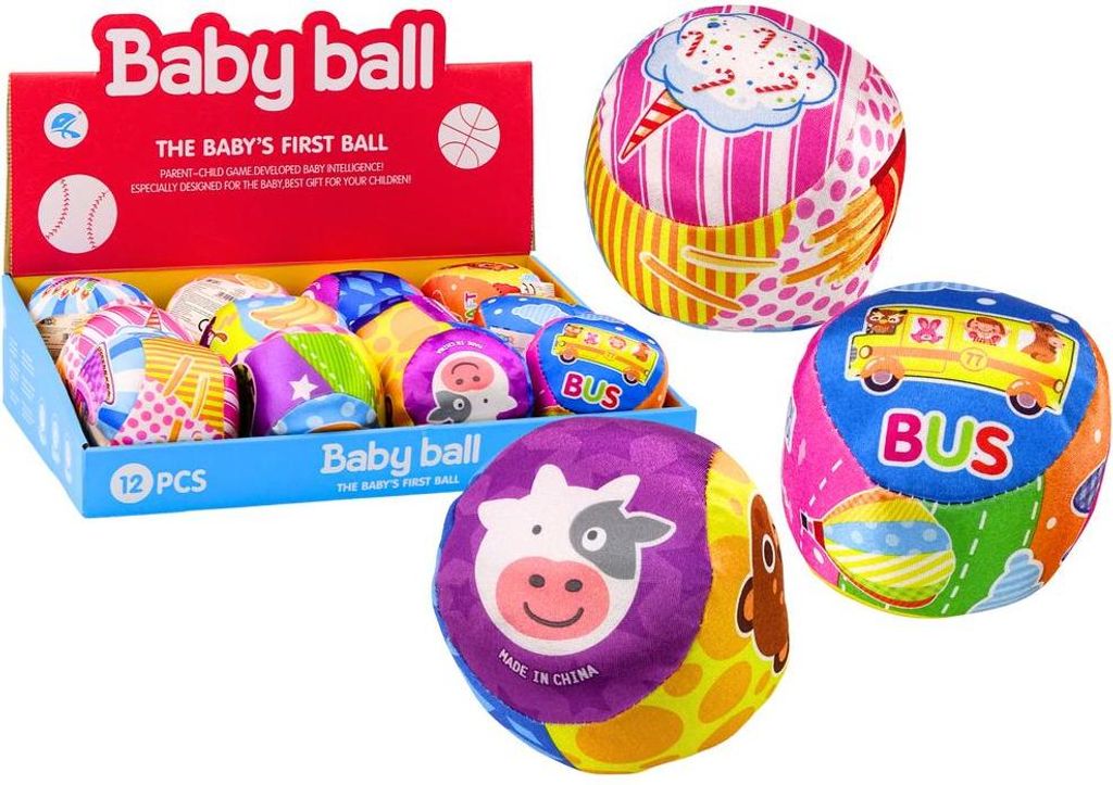 Weiche Rassel Ball Bunte Kugel Tier Früchte Mix 10Cm