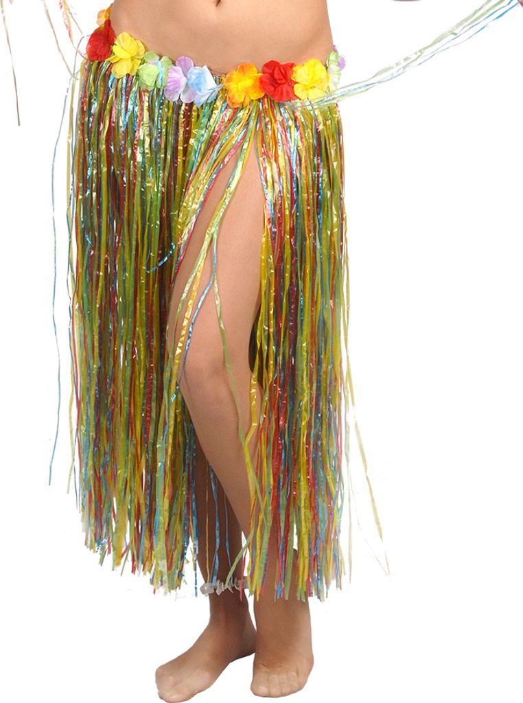 Hawaii Rock mit Blumen für Damen bunt ca. 75 cm Produktbild 