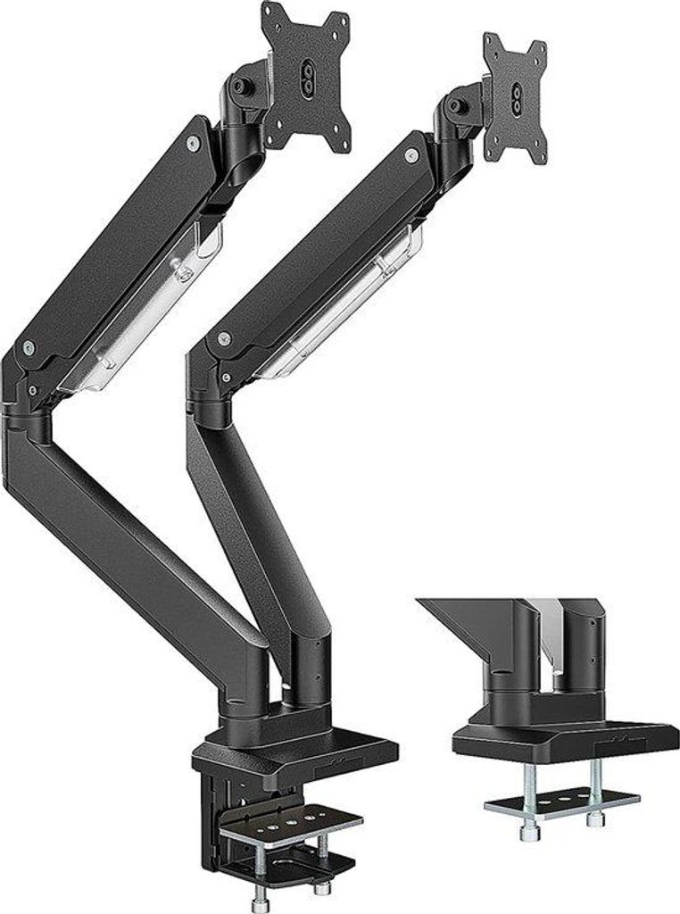 Ergonomischer Monitorhalter Gasfeder für 17-35 Zoll Monitore bis 15 kg VESA 75x75 100x100 Drehbar