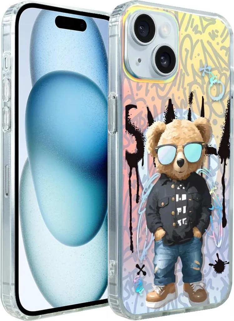Regalo iPhone 15: Custodia IBIZU Orsetto Graffiti MagSafe Art