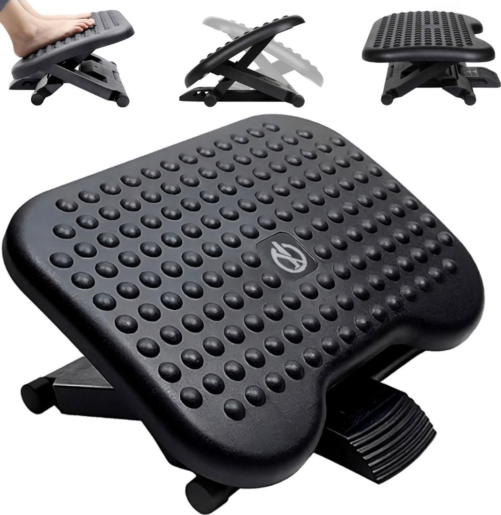 Podnóżek Biurowy Ergonomiczny Regulowany Pod Biurko Na Zdjęcie produktu 