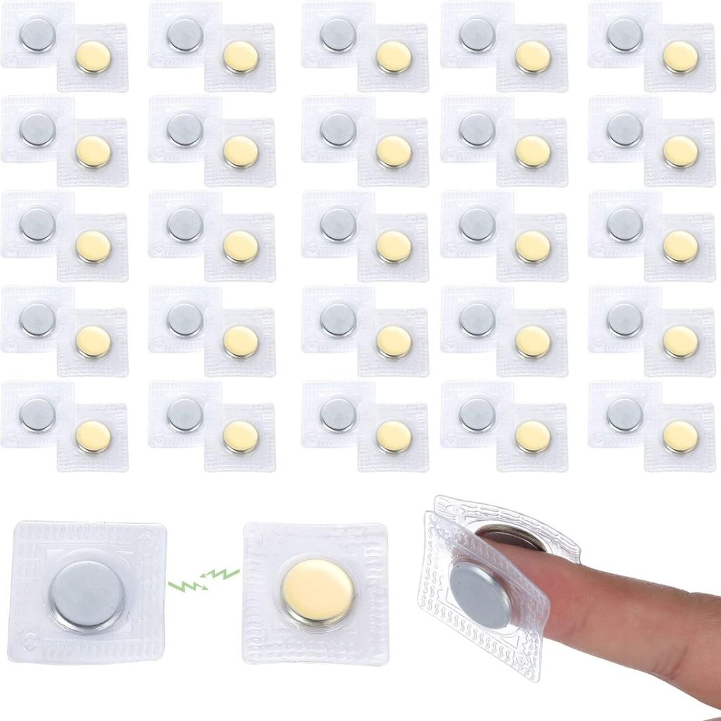 Magnete zum Einnähen,20 Paar Unsichtbare Magnetknöpfe,Hidden Sew Knopf