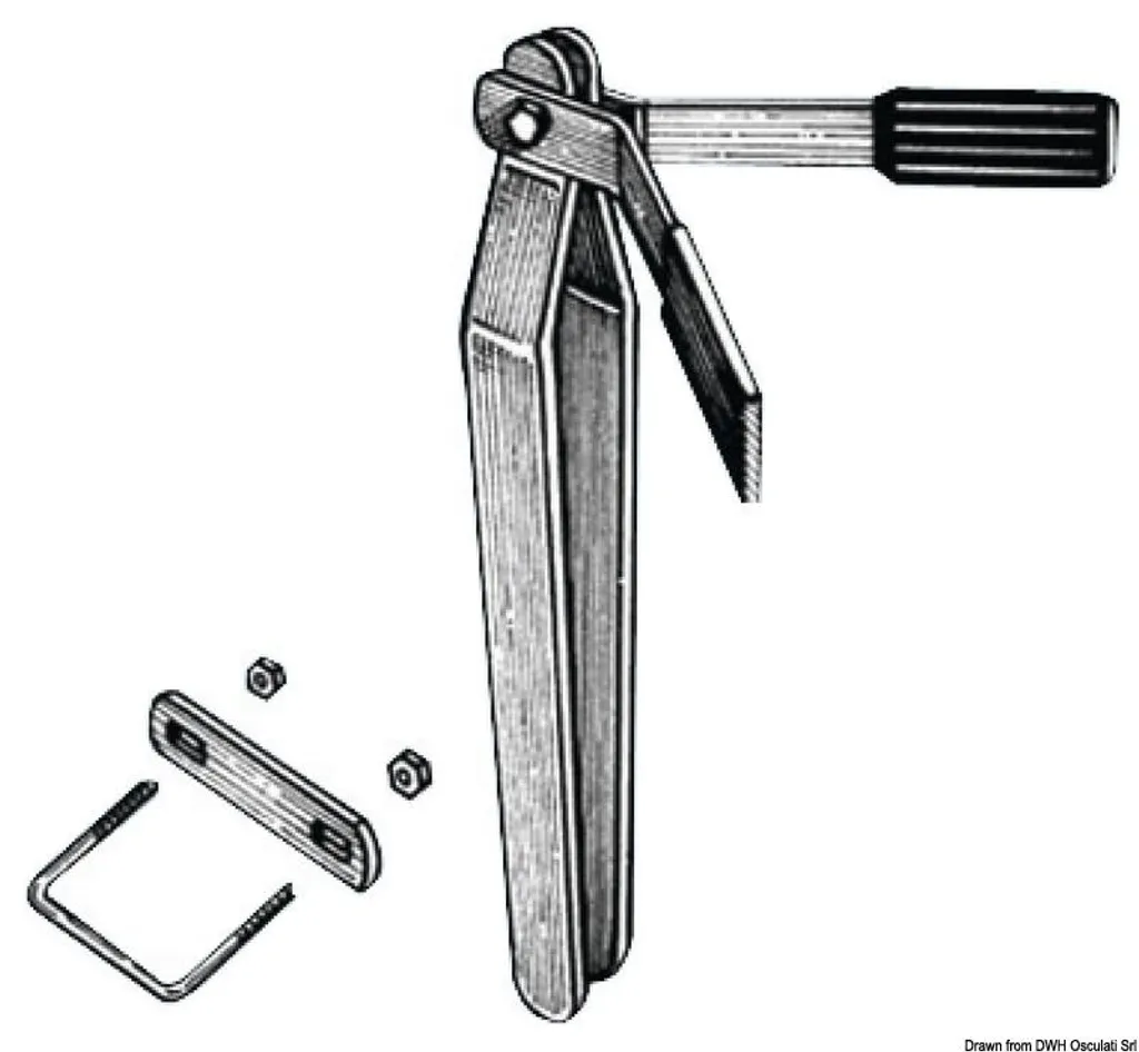 Butée d'étrave complète 500 mm - Accessoire remorque nautique ajustable