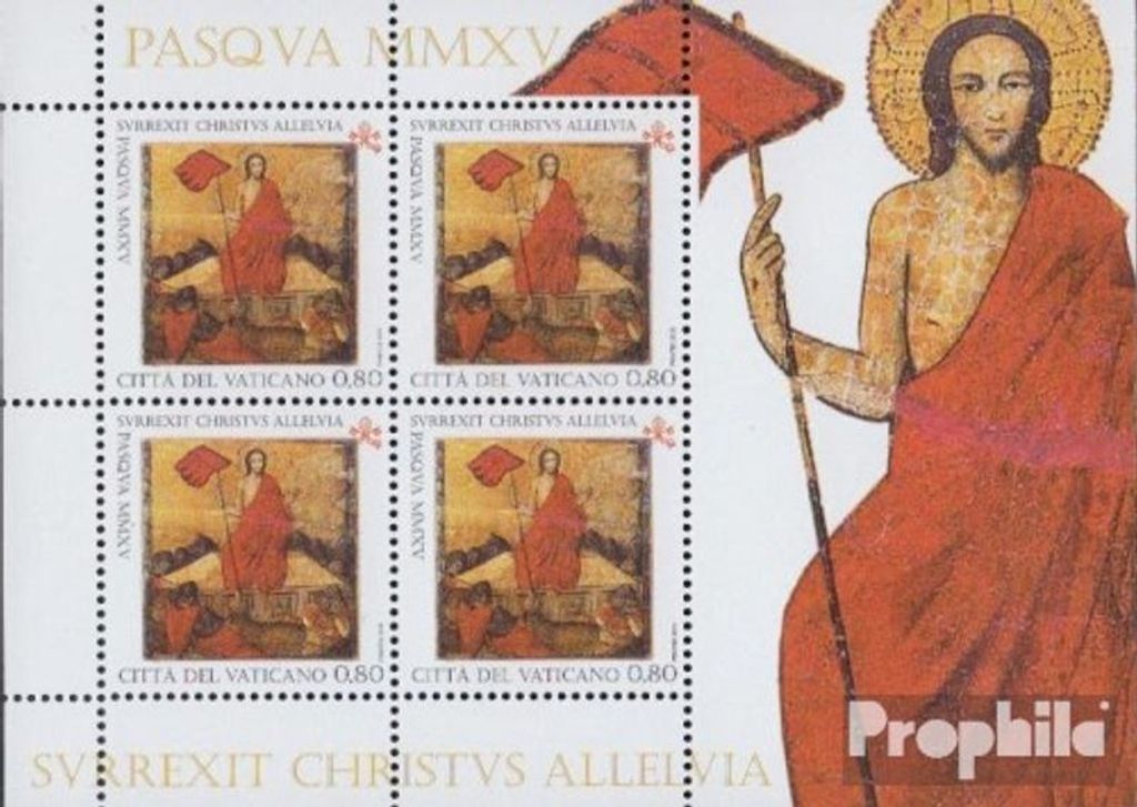 Briefmarken Vatikanstadt 2015 Mi 1833Klb Kleinbogen (kompl.Ausg.) postfrisch Ostern