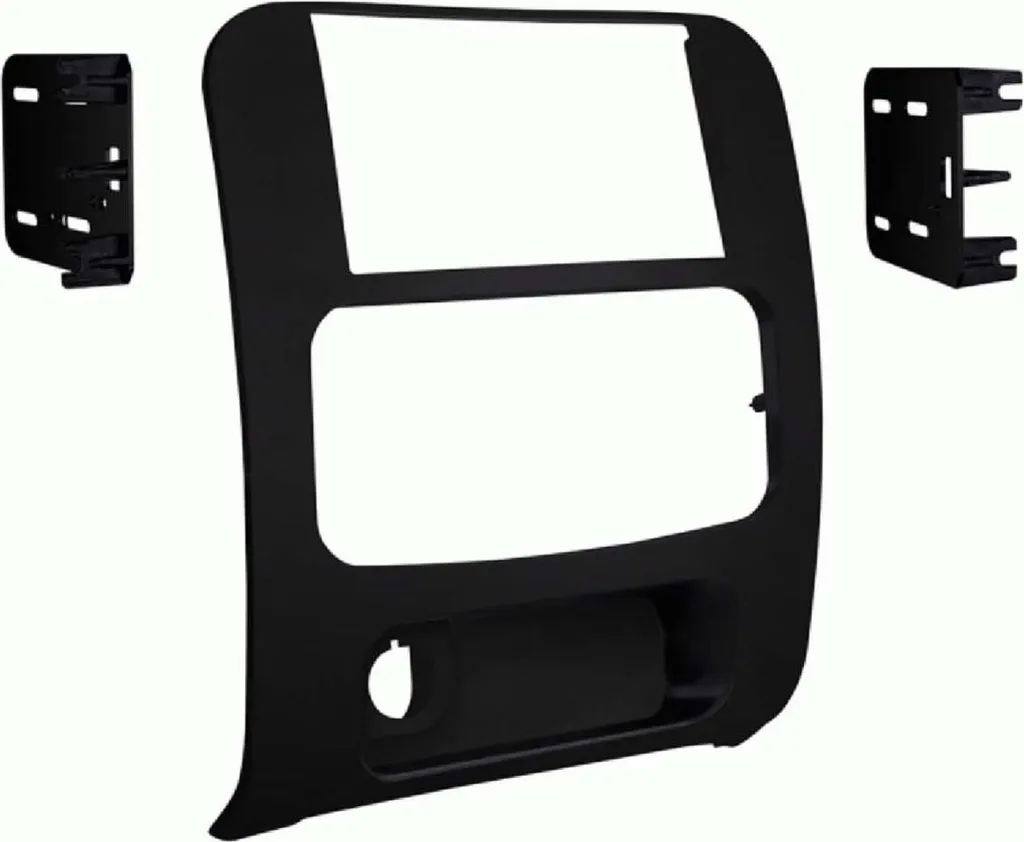 Adaptateur façade 2-DIN Jeep Cherokee KJ noir : fini les vides en console