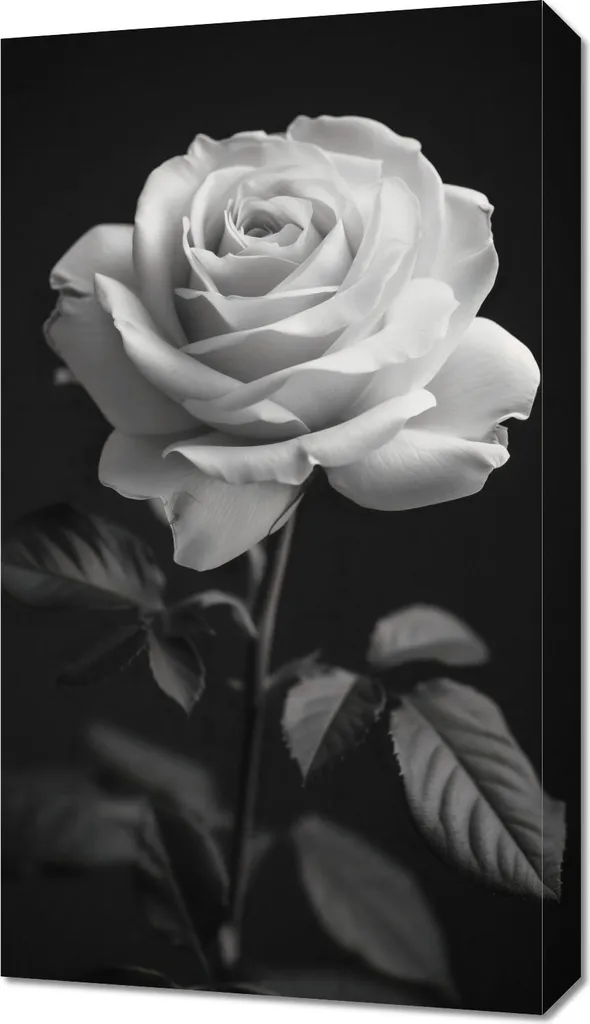 Image Botanique 40 x 70 cm Feuilles de Rose - Format Portrait XL