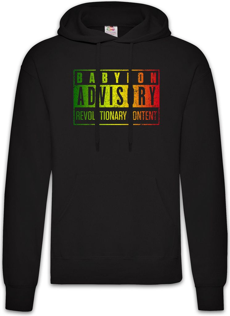 Urban Backwoods Babylon Advisory, Herren Hoodie, Farbe: Schwarz, Größe: S