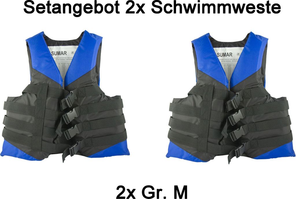 Setangebot 2x Waterski Schwimmhilfe Rettungsweste Wassersportweste Gr. M