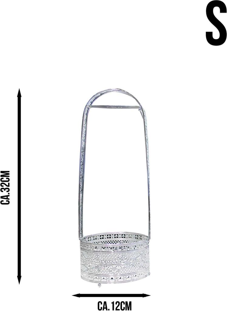 Luna Edelstahl Silber Kohlekorb S 12 cm – Hitzebeständiger Produktbild 