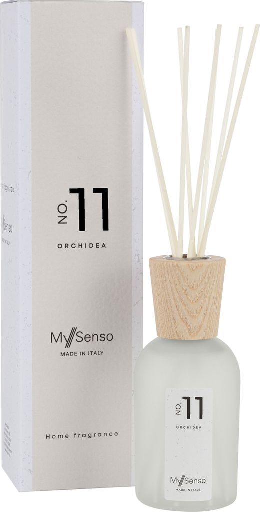 Diffuser Premium 240 ml N°11 Orchidea, My Senso, Raumduft, inkl. 8 Faserstäbchen, Duftstäbchen