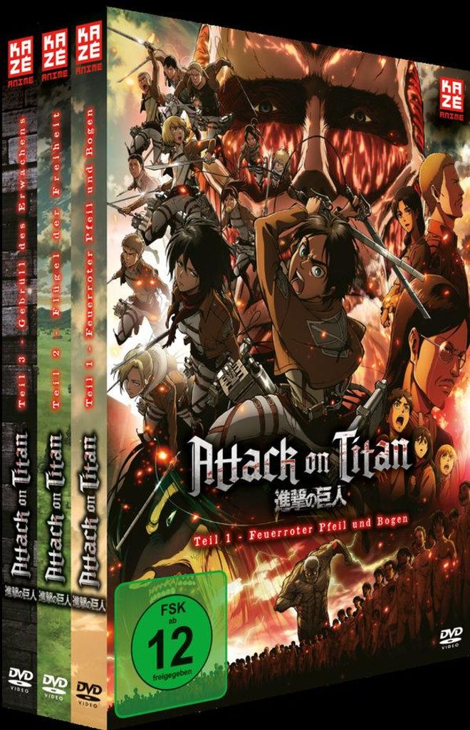 Attack on Titan - Movie Trilogie (DVD) 3Disc - AV-Vision - (DVD/VK / ANIME)