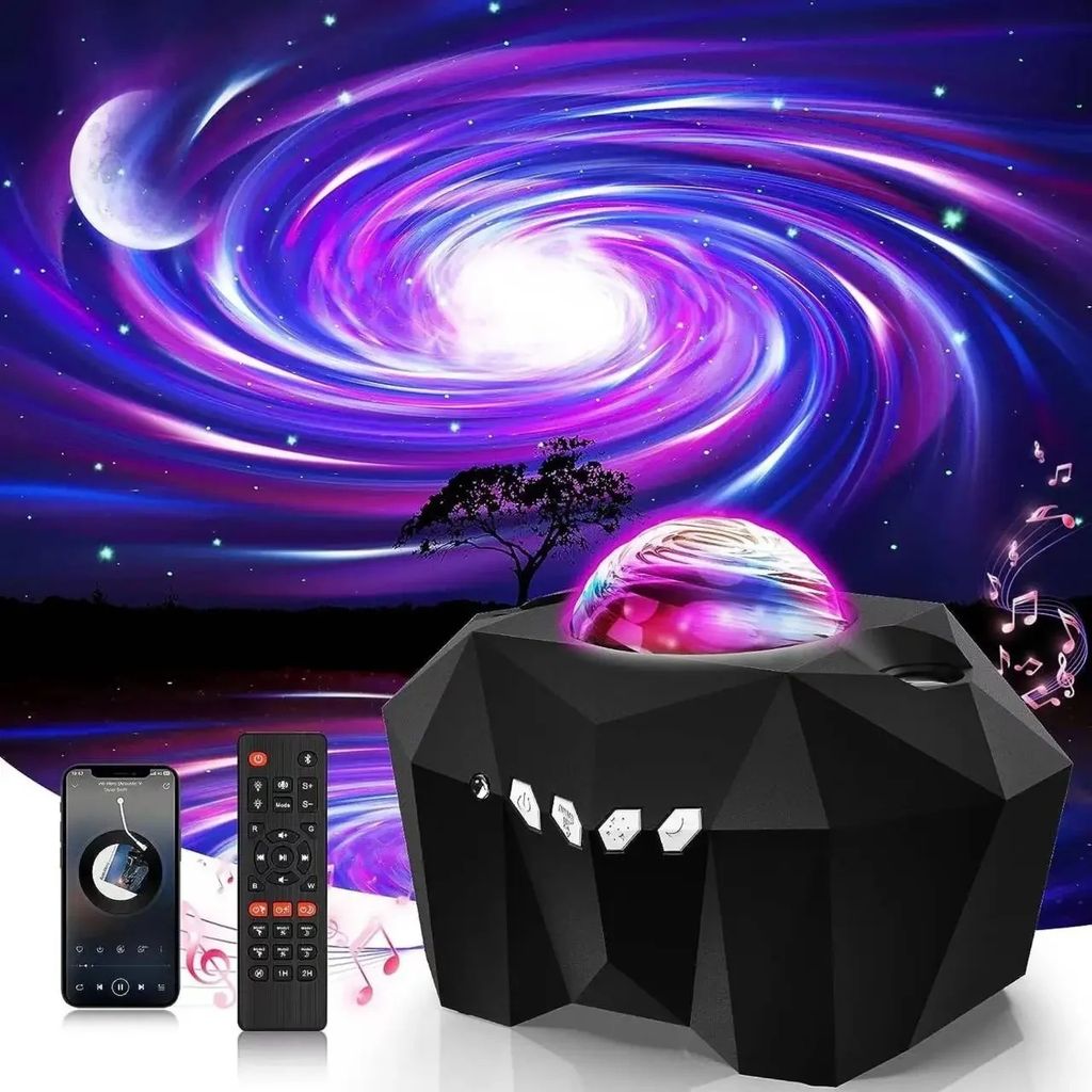 Sternenhimmel Projektor LED Sternenprojektor Polarlicht Lampe mit Fernbedienung Starry Stern Mond für Party Weihnachten Kinder Geschenke Musikspieler