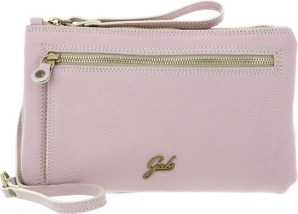 Borsa Gabs Olly Rosa Camelia: Tracolla Elegante e Wristlet in Pelle Soft