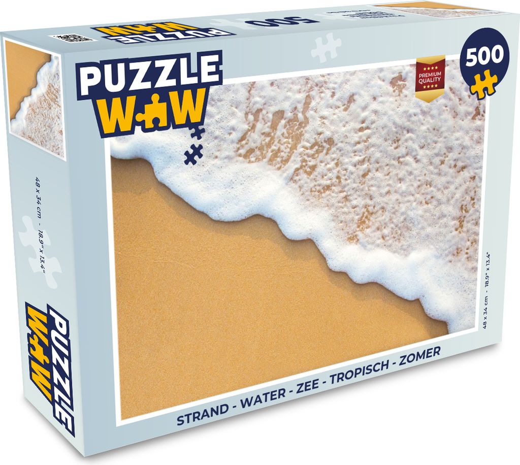 MuchoWow Puzzle 500 Teile Strand - Wasser - Meer - Tropisch - Sommer - 500 Teile - Kinder - Selberbauen - Puzzlespiele