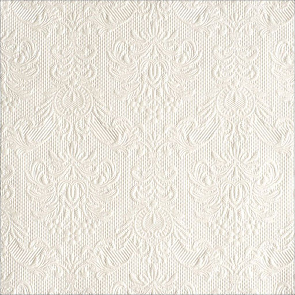 Servietten Papier 33x33cm Elegance geprägt 15 Stück Weiß Produktbild 