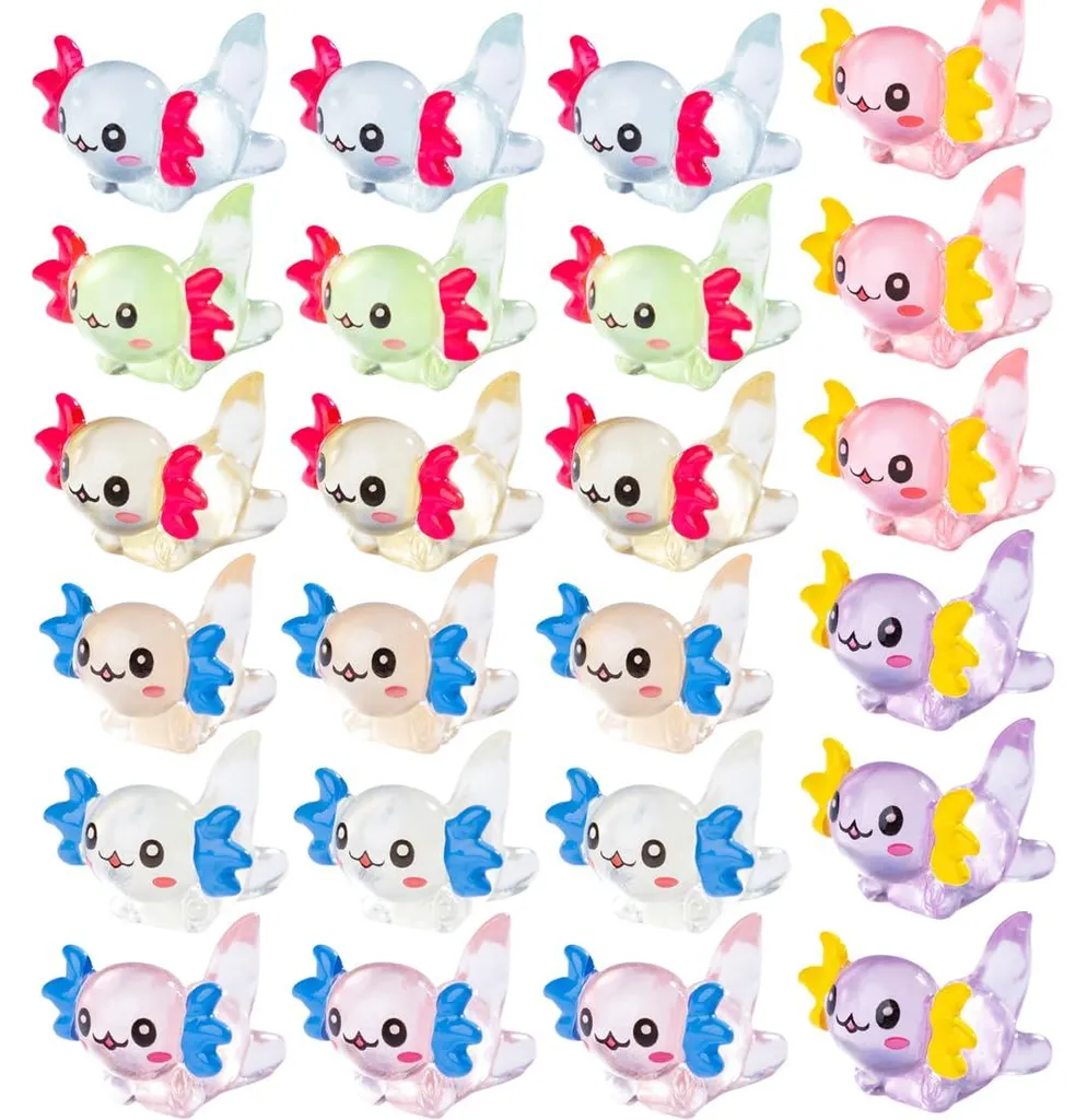 Déco de maison de poupées : 32 cônes miniatures animaux multicolores