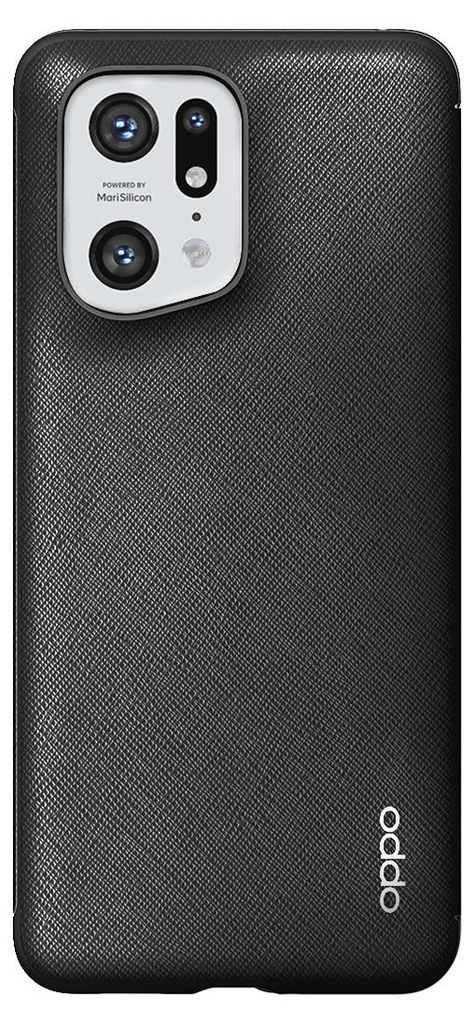 Oppo, Tasche für Oppo Find X5 Folio Flip Cover mit Kartenhalter, Schwarz