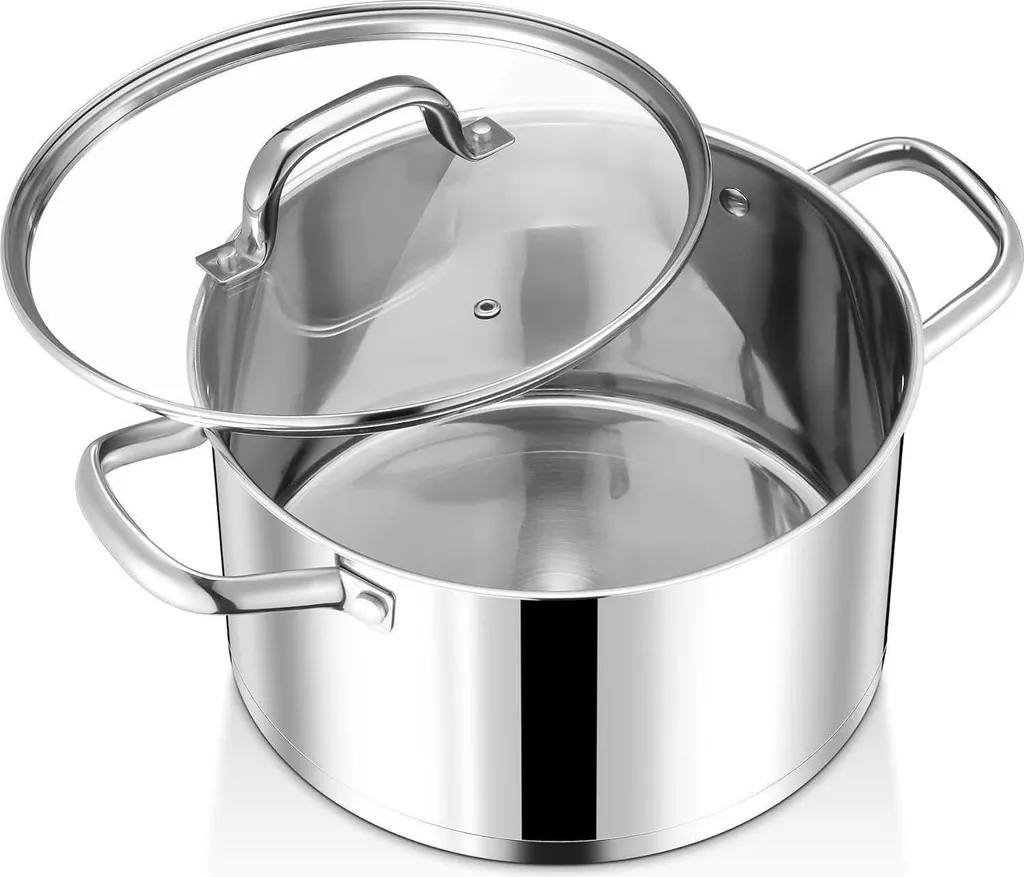 Joyfair pentola 22cm in acciaio inox 4,7L coperchio in vetro Adatto all'induzione