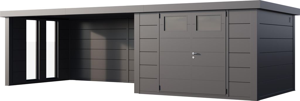 Telluria Metallgerätehaus Classico 3030 mit Lounge Anbau Produktbild 