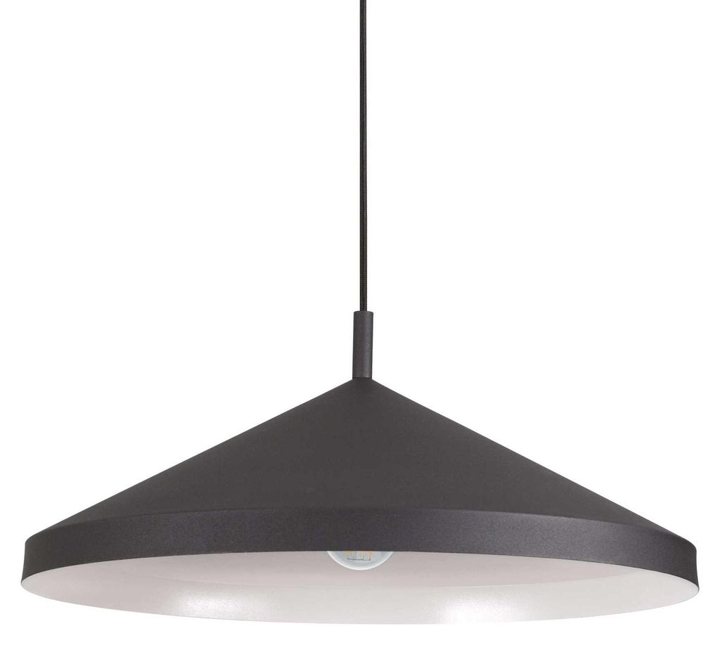 Aufhängung Industrial-Minimal Yurta Metall Schwarz 1 Licht E27 D50