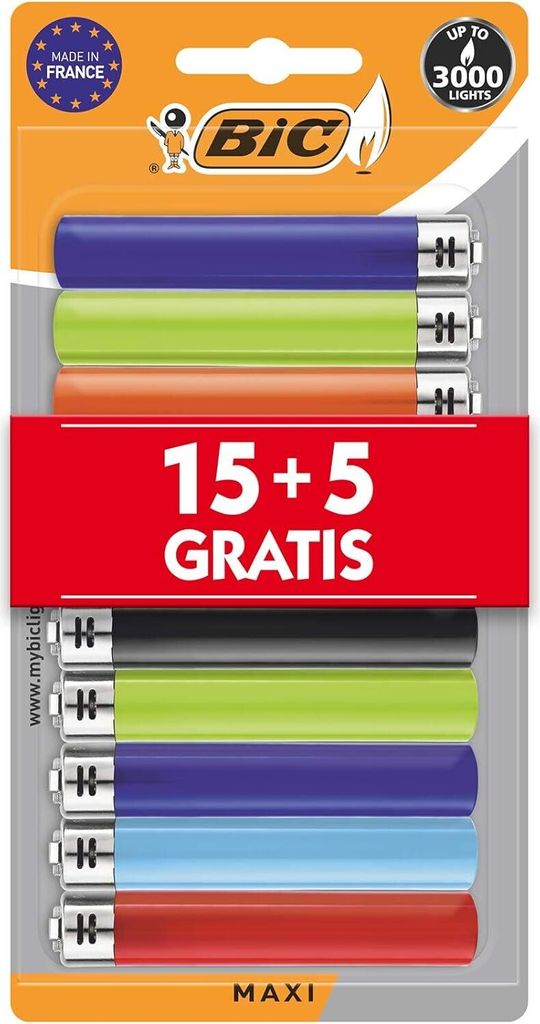 BIC Feuerzeuge J26 Maxi Flint Standard 20er Blister Produktbild 