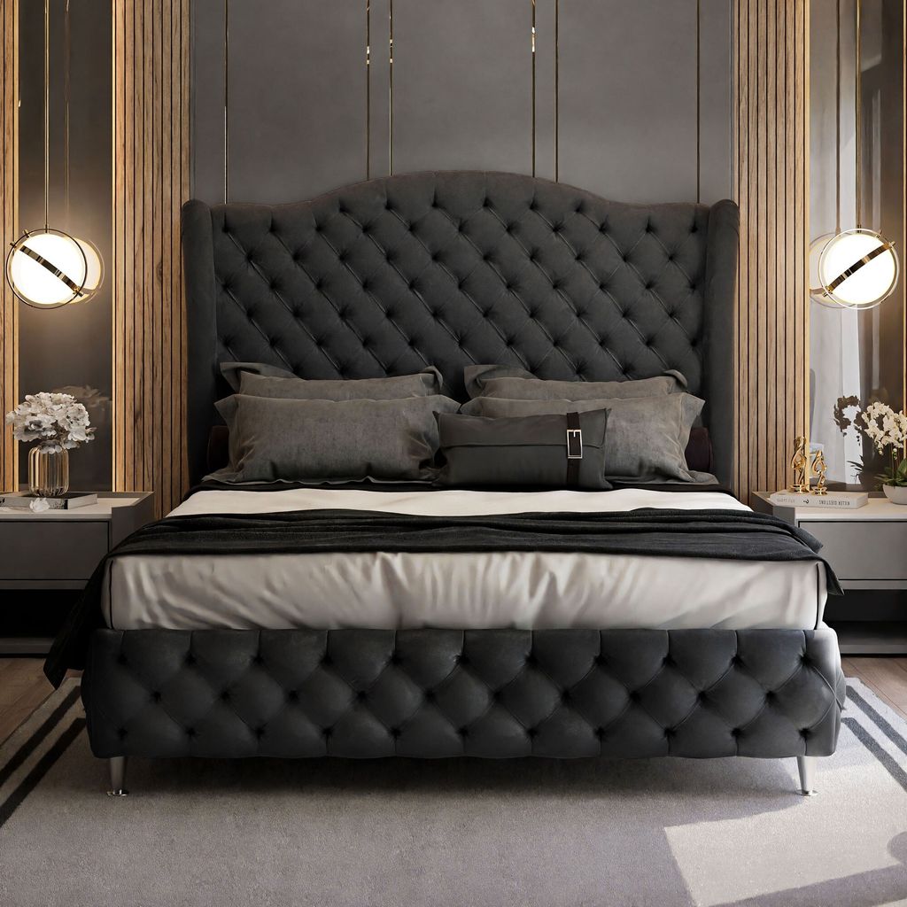 Gepolstertes Bett IMPERIAL 160x200 cm Jasmine 100 Produktbild 