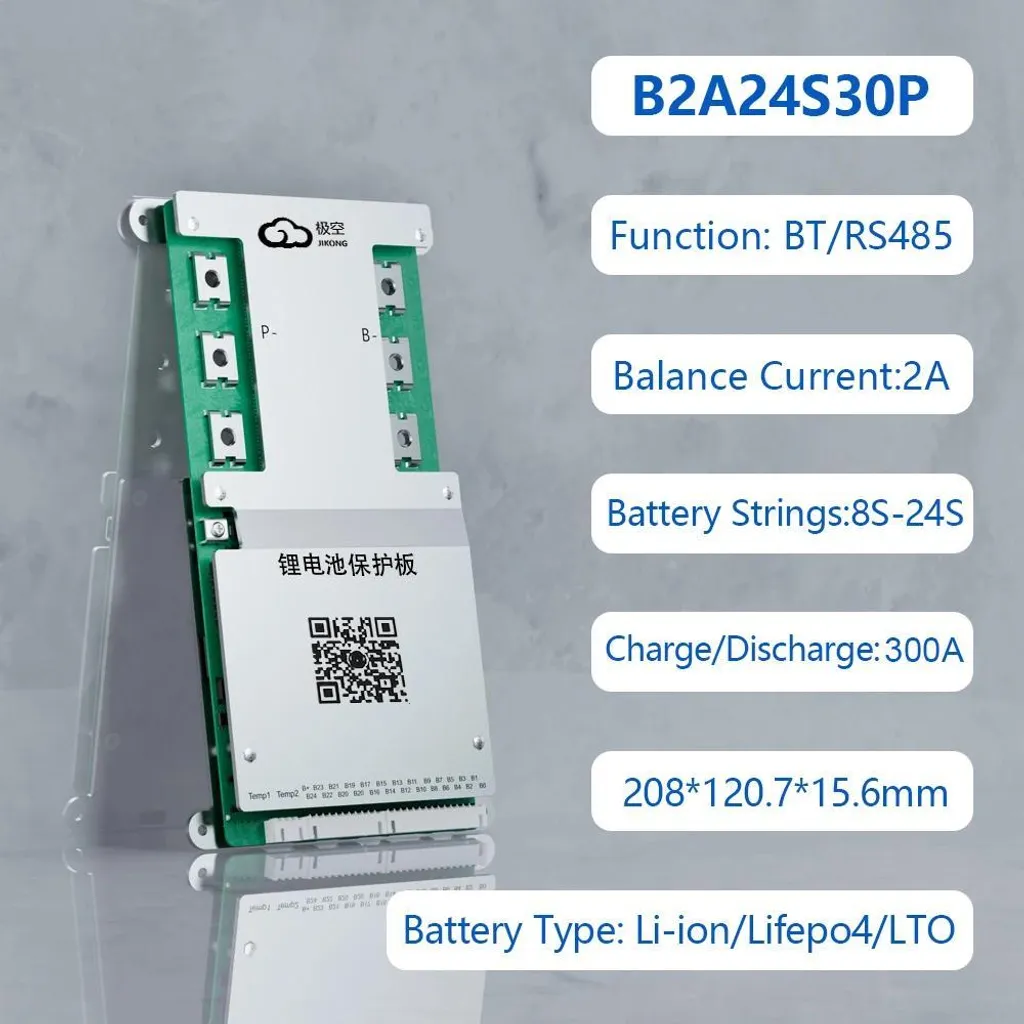 JK-B2A24S30P BMS JK Smart 2A Équilibrage Actif 24S 300A Bluetooth