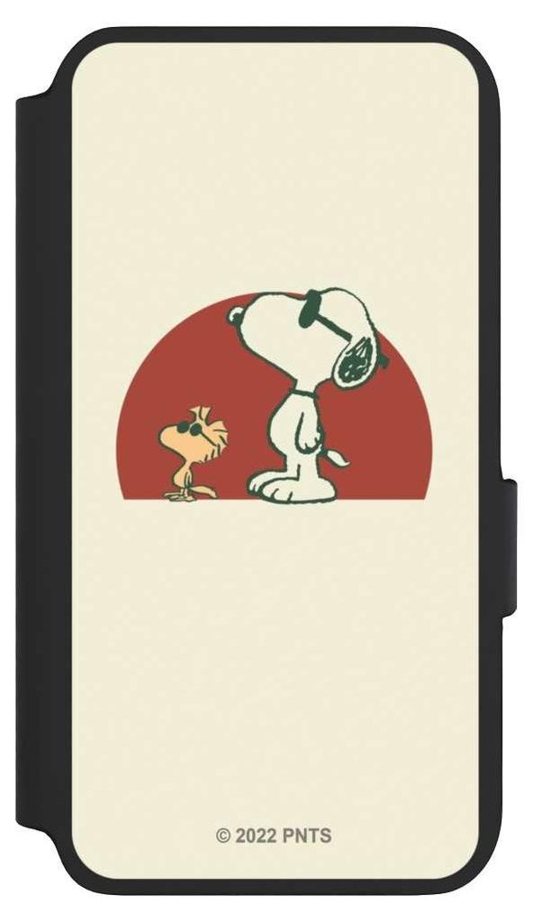 NIVOCASE Klapphülle für Samsung Galaxy S22 Handyhülle aus Kunst Leder NIVOflip schwarz Offizielles Lizenzprodukt Snoopy Kindheit