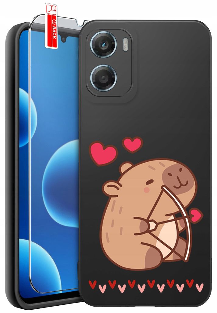 Hülle für Motorola G06 | G06 Power-Designs | Mattes Silikon-Case + 9H-Glas