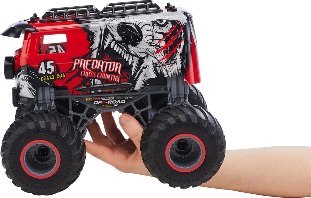 RC Monster Truck PREDATOR - Véhicule Télécommandé Tout-Terrain 1/12