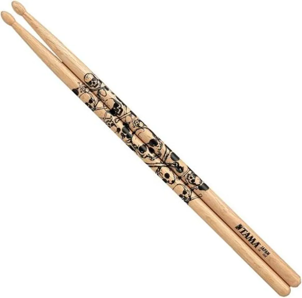 Baguettes de batterie Tama 5A-S Skull en chêne japonais - Lot de 3 paires