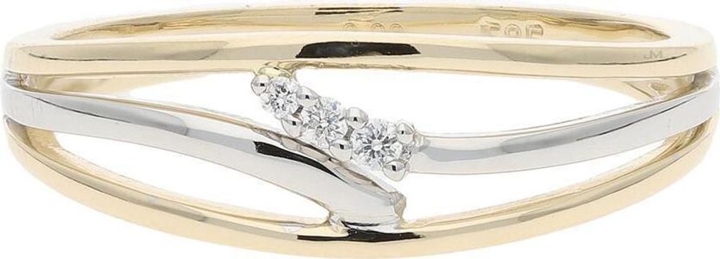 JuwelmaLux Ring 585 Gold- und Weißgold mit Brillanten Produktbild 