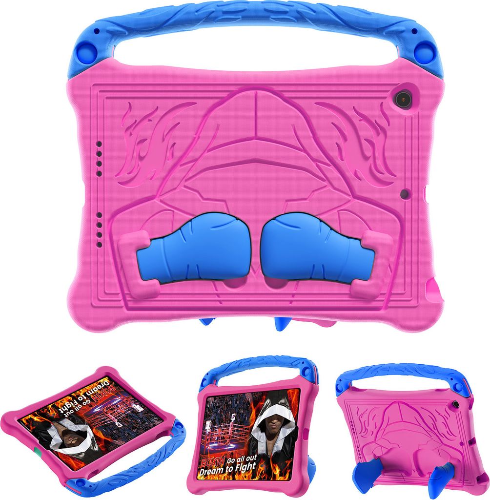 Kinder Hülle für iPad Air 3rd Gen 2019/iPad Pro 10,5" 2017, Leichte Stoßfeste Eva Schutzhülle mit Griff und Ständer Rosa